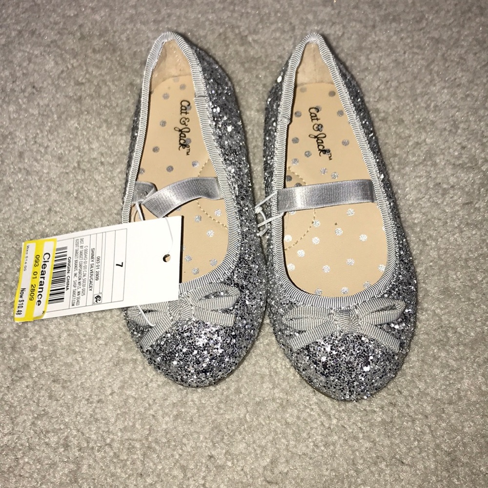 Cat & Jack Never Worn Silver Toddler Shoes